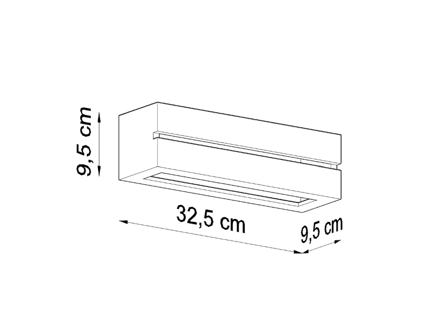 Sollux Lighting Lámparas De Pared Vega Moderno De Cerámica - 1 Fuentes Luminosas - L.32,5 X A.9,5 Cm - Blanco Best