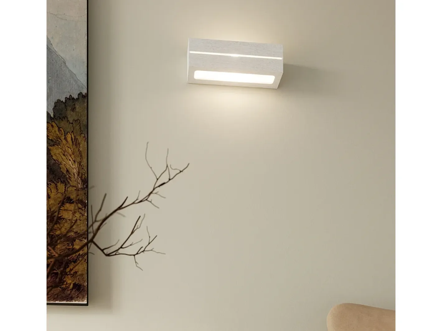 Sollux Lighting Lámparas De Pared Vega Moderno De Cerámica - 1 Fuentes Luminosas - L.32,5 X A.9,5 Cm - Blanco Best