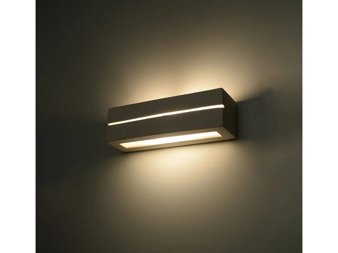 Sollux Lighting Lámparas De Pared Vega Moderno De Cerámica - 1 Fuentes Luminosas - L.32,5 X A.9,5 Cm - Blanco Best