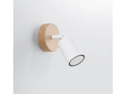 Sollux Lighting Lámparas De Pared Verdo Moderno De Acero/Madera - 1 Fuentes Luminosas - L.16 X A.16 Cm - Madera Blanca Blanco Clearance