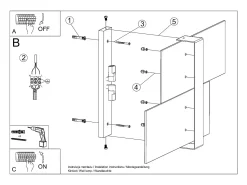 Sollux Lighting Aplique Para Pared-Lámparas de pared Verre moderno de acero/vidrio - 2 fuentes luminosas 4000K - L.39 x A.28 cm - Blanco