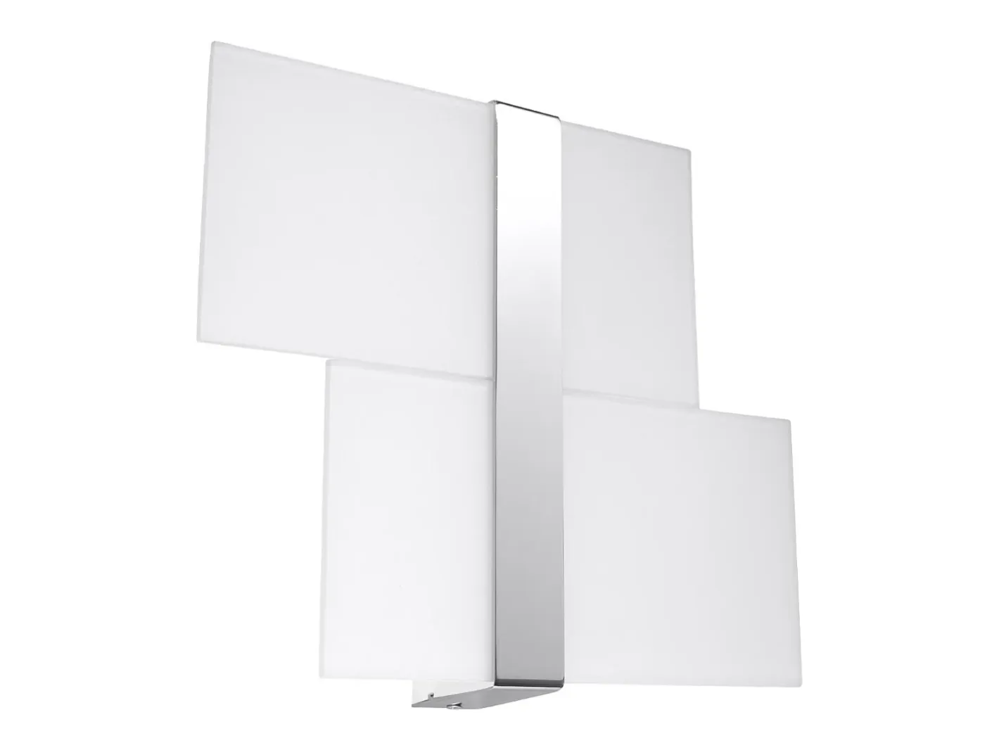 Sollux Lighting Lámparas de pared Verre moderno de acero/vidrio - 2 fuentes luminosas 3000K - L.39 x A.28 cm - cromo/blanco Gris Clearance