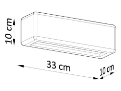 Sollux Lighting Aplique Para Pared-Lámparas de pared Vivin moderno de cerámica - 1 fuentes luminosas 4000K - L.33 x A.10 cm - Blanco