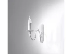 New Sollux Lighting Lámparas de pared Vivow moderno de acero - 1 fuentes luminosas 3000K - L.6 x A.25 cm - Blanco