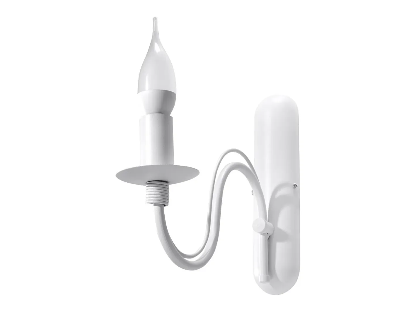 Sollux Lighting Aplique Para Pared-Lámparas de pared Vivow moderno de acero - 1 fuentes luminosas 4000K - L.6 x A.25 cm - Blanco