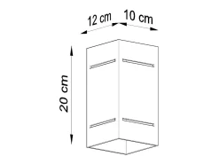 Sollux Lighting Lámparas de pared Vivus desván de aluminio - 1 fuentes luminosas 3000K - L.10 x A.20 cm - Blanco Sale