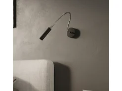 Sollux Lighting Aplique Para Pared-Lámparas de pared Xilar moderno de acero - 1 fuentes luminosas 4000K - L.8 x A.52 cm - Negro