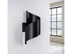 Sollux Lighting Lámparas de pared Zaltonia moderno de acero - 1 fuentes luminosas 3000K - L.15 x A.31 cm - Negro New
