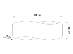 Sollux Lighting Lámparas de pared Zanila moderno de acero - 2 fuentes luminosas 3000K - L.40 x A.15 cm - Blanco Discount