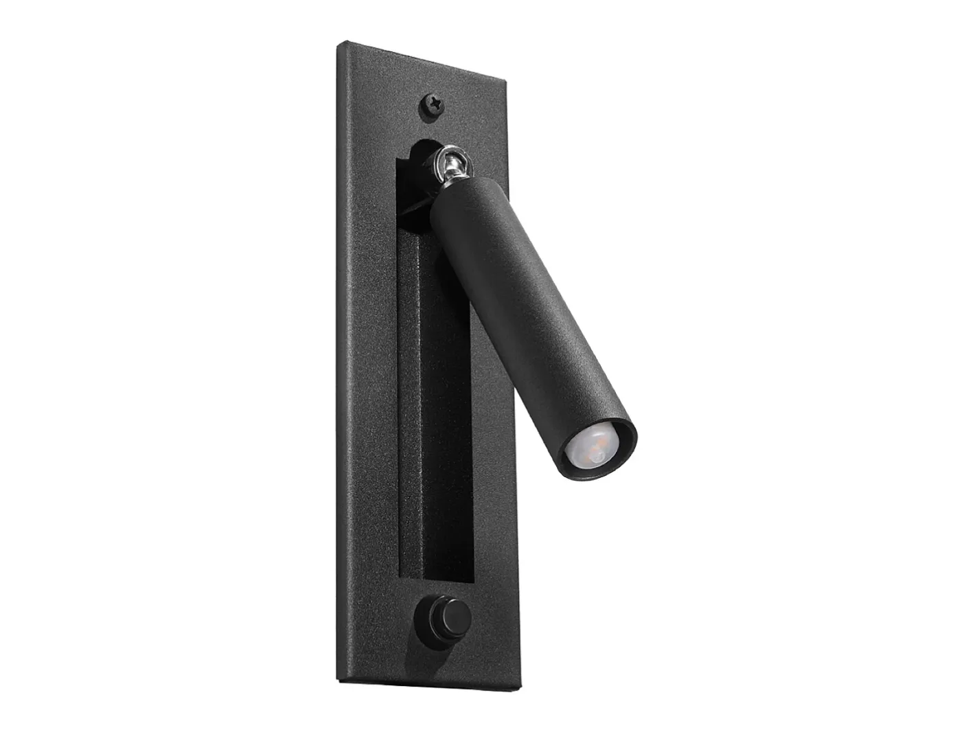 Outlet Sollux Lighting Lámparas de pared Zarenex moderno de acero - 1 fuentes luminosas 3000K - L.6,5 x A.20 cm - Negro