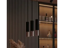 Sollux Lighting Aplique Para Pared-Lámparas de pared Zarpex moderno de acero - 2 fuentes luminosas 3000K - L.6 x A.29 cm - /cobre Negro