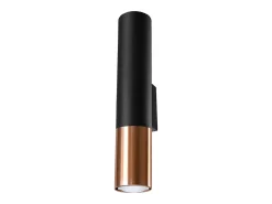 Sollux Lighting Aplique Para Pared-Lámparas de pared Zarpex moderno de acero - 2 fuentes luminosas 3000K - L.6 x A.29 cm - /cobre Negro