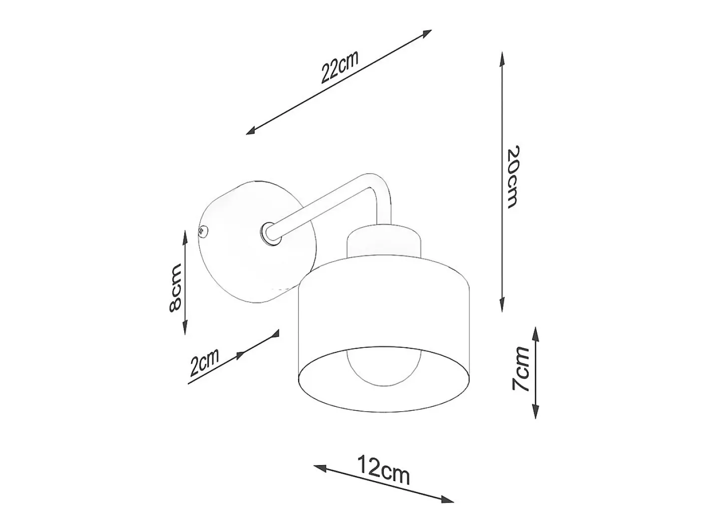 Sollux Lighting Lámparas de pared Zavros moderno de acero - 1 fuentes luminosas 4000K - L.22 x A.20 cm - Negro Clearance