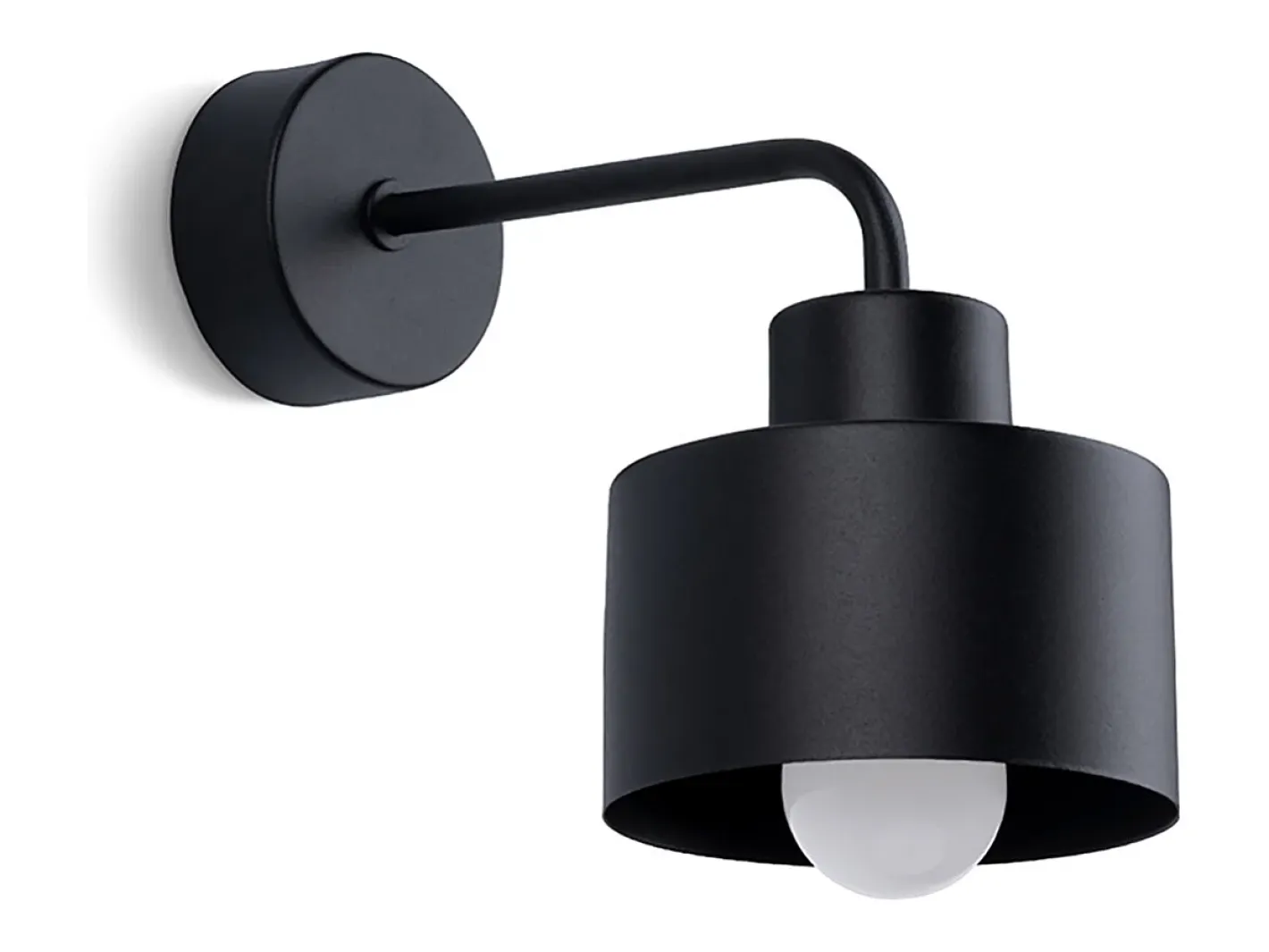 Sollux Lighting Lámparas de pared Zavros moderno de acero - 1 fuentes luminosas 4000K - L.22 x A.20 cm - Negro Clearance