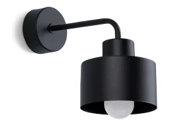 Sollux Lighting Aplique Para Pared-Lámparas de pared Zavros moderno de acero - 1 fuentes luminosas 3000K - L.22 x A.20 cm - Negro