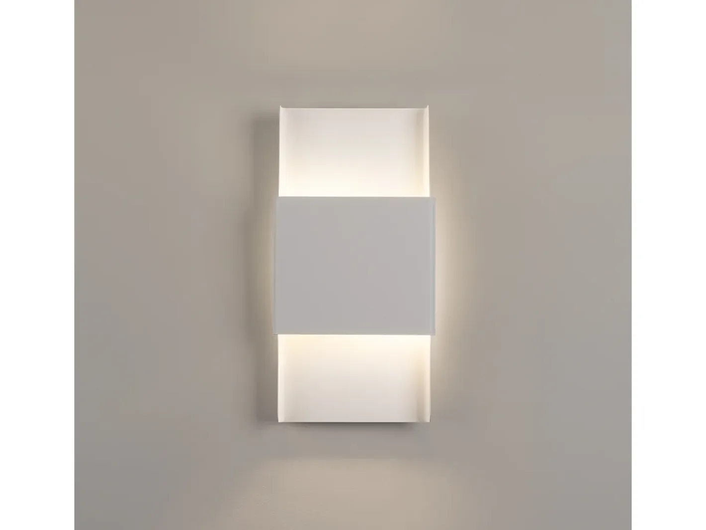 Sollux Lighting Lámparas de pared Zelfon moderno de acero - 2 fuentes luminosas 4000K - L.20 x A.40 cm - Blanco New