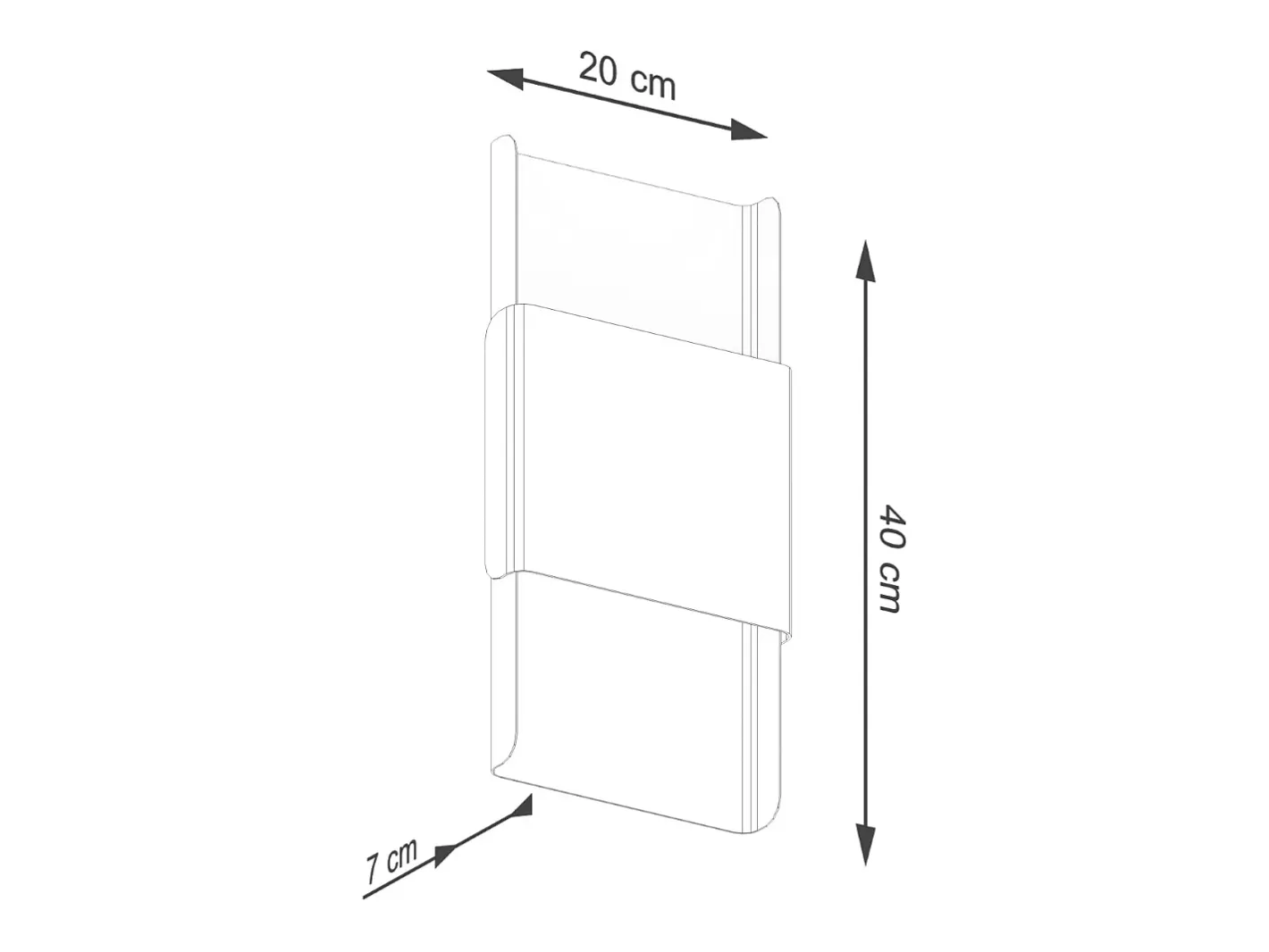 Sollux Lighting Plafón-Lámparas de pared Zelfon moderno de acero - 2 fuentes luminosas 3000K - L.20 x A.40 cm - oro/blanco Dorado