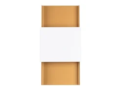 Online Sollux Lighting Lámparas de pared Zelfon moderno de acero - 2 fuentes luminosas 4000K - L.20 x A.40 cm - oro/blanco Dorado