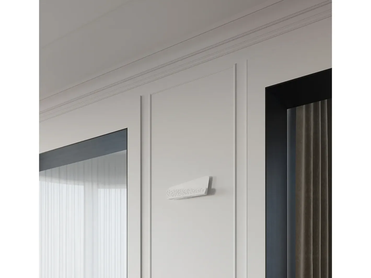 Best Sollux Lighting Lámparas de pared Zelira moderno de acero/PVC - 2 fuentes luminosas 4000K - L.40 x A.15 cm - Blanco