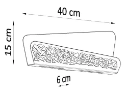 Hot Sollux Lighting Lámparas de pared Zelira moderno de acero/PVC - 2 fuentes luminosas 3000K - L.40 x A.15 cm - Blanco