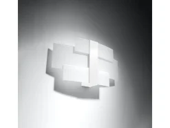 Sollux Lighting Aplique Para Pared-Lámparas de pared Zelora moderno de acero/vidrio - 2 fuentes luminosas 3000K - L.42 x A.23 cm - Blanco