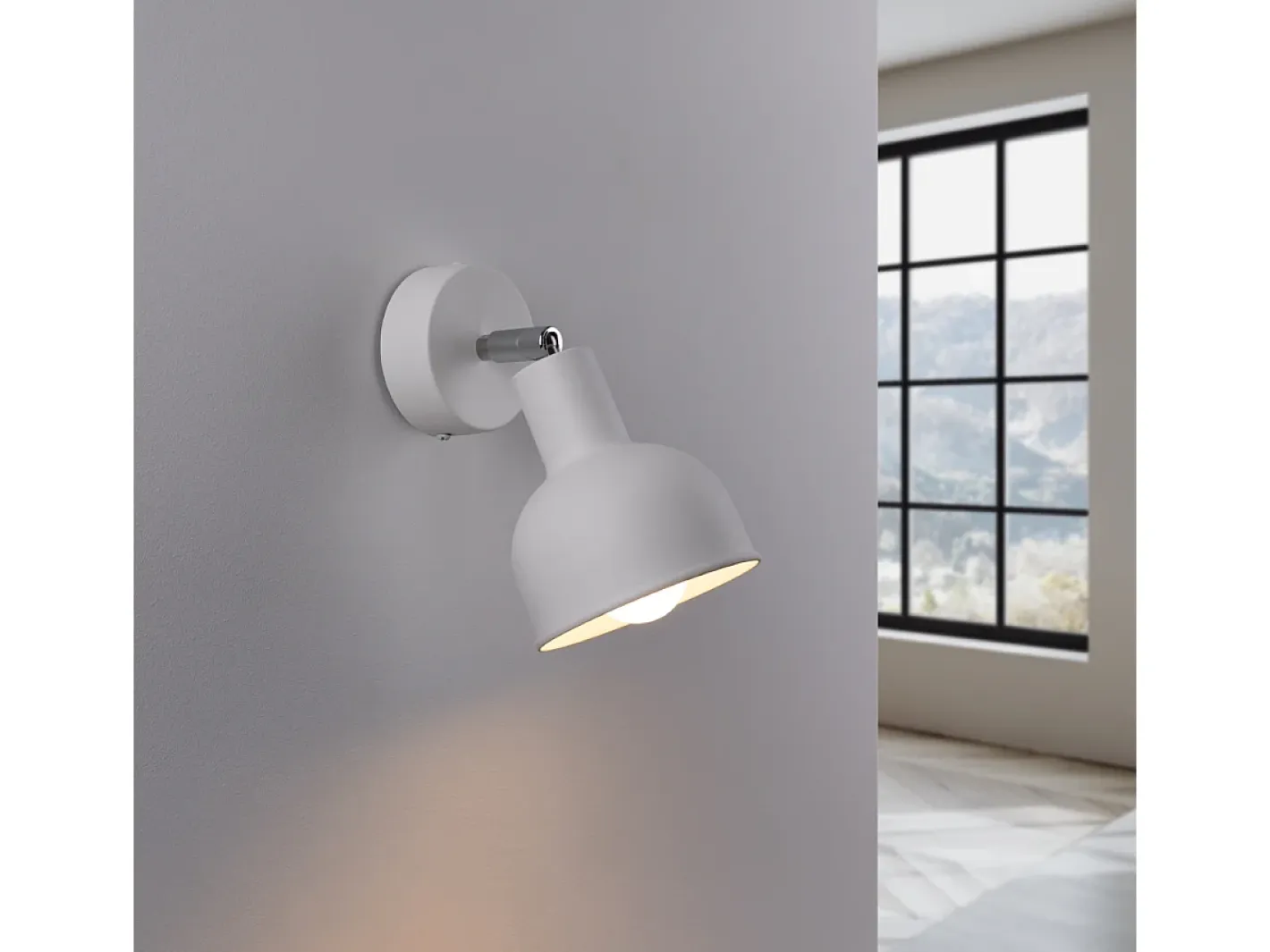 Hot Sollux Lighting Lámparas de pared Zenda desván de acero - 1 fuentes luminosas 4000K - L.19 x A.17 cm - Blanco