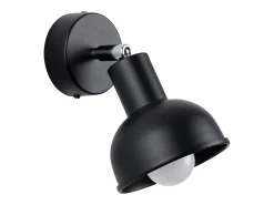 Hot Sollux Lighting Lámparas de pared Zenda desván de acero - 1 fuentes luminosas 4000K - L.19 x A.17 cm - Negro