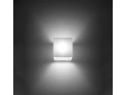 Discount Sollux Lighting Lámparas de pared Zinalo moderno de vaso - 1 fuentes luminosas 4000K - L.10 x A.10 cm - Blanco