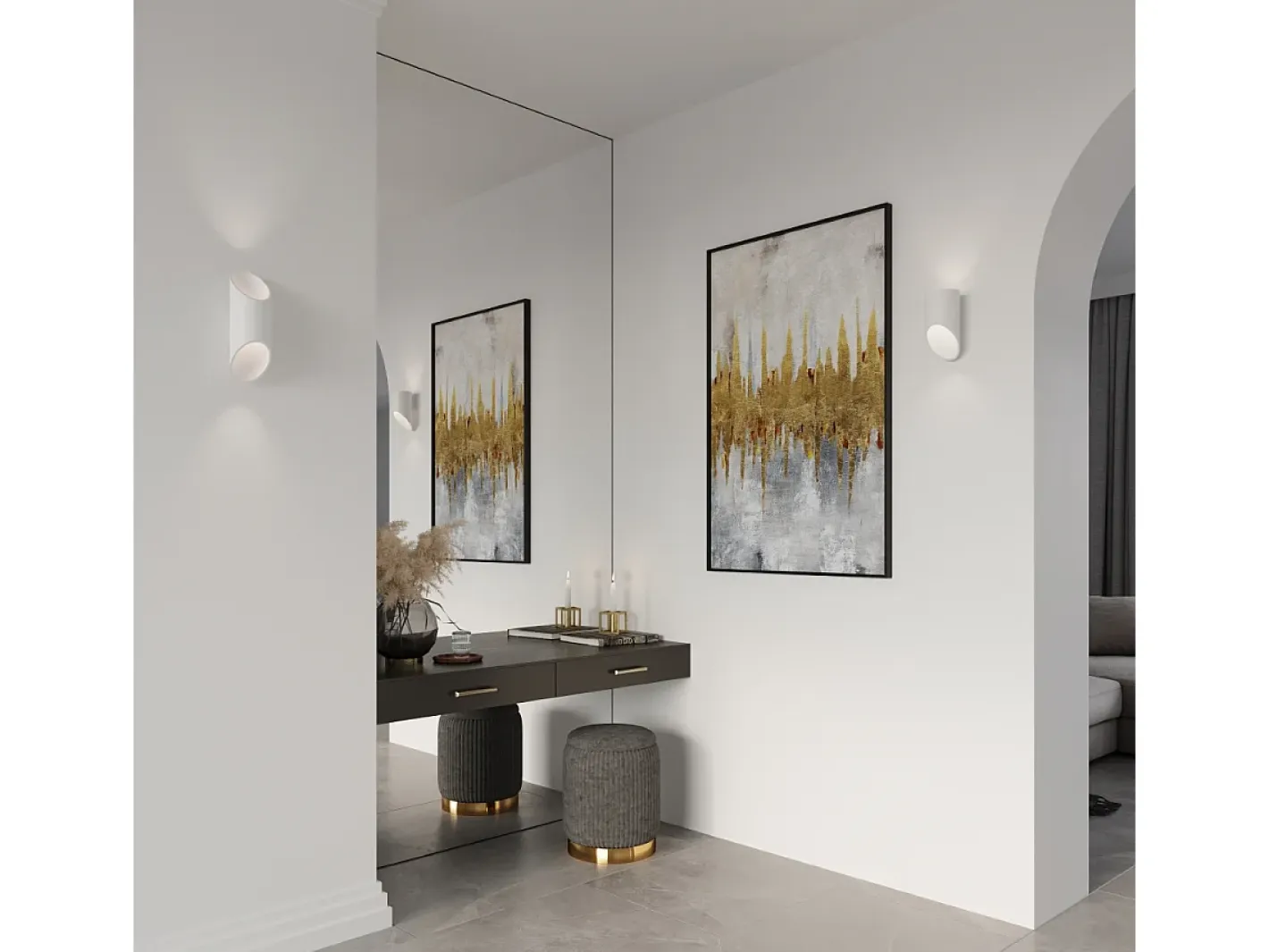 Sollux Lighting Aplique Para Pared-Lámparas de pared Zitiex moderno de aluminio - 1 fuentes luminosas 3000K - L.10 x A.30 cm - Blanco
