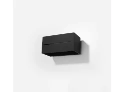 Sollux Lighting Lámparas de pared Zorbo maxi moderno de aluminio - 2 fuentes luminosas 3000K - L.20 x A.10 cm - Negro