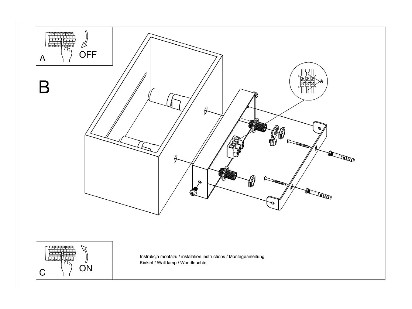 Sollux Lighting Lámparas de pared Zorbo maxi moderno de aluminio - 2 fuentes luminosas 3000K - L.20 x A.10 cm - Negro