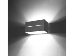 Sollux Lighting Lámparas de pared Zorbo maxi moderno de aluminio - 2 fuentes luminosas 4000K - L.20 x A.10 cm - Gris Best