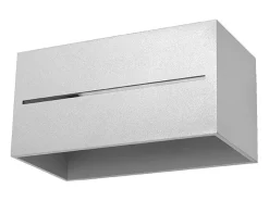 Sollux Lighting Lámparas de pared Zorbo maxi moderno de aluminio - 2 fuentes luminosas 4000K - L.20 x A.10 cm - Gris Best