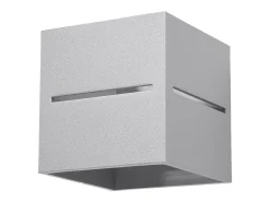 Outlet Sollux Lighting Lámparas de pared Zorbo moderno de aluminio - 1 fuentes luminosas 3000K - L.10 x A.10 cm - Gris