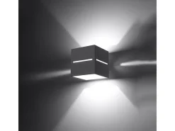 Sollux Lighting Lámparas de pared Zorbo moderno de aluminio - 1 fuentes luminosas 4000K - L.10 x A.10 cm - Gris Discount