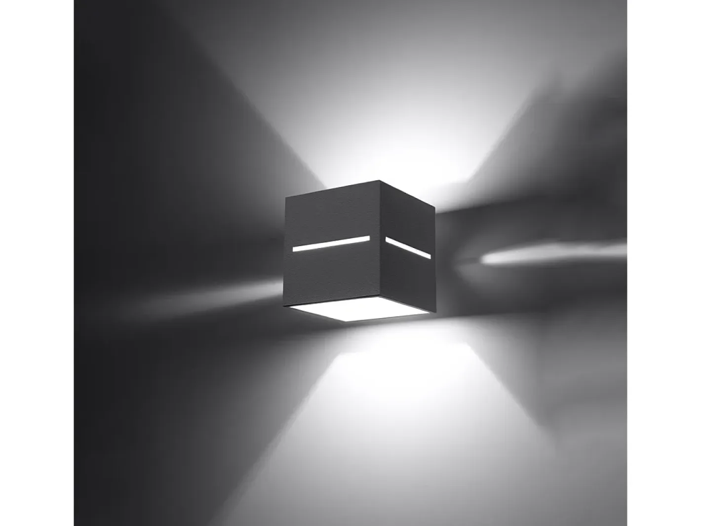 Sollux Lighting Lámparas de pared Zorbo moderno de aluminio - 1 fuentes luminosas 4000K - L.10 x A.10 cm - Gris Discount
