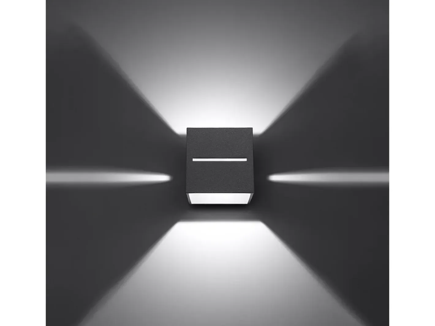 Sollux Lighting Lámparas de pared Zorbo moderno de aluminio - 1 fuentes luminosas 4000K - L.10 x A.10 cm - Gris Discount