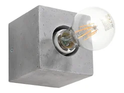 Sollux Lighting Aplique Para Pared-Lámparas de pared Zxina industrial de concreto - 1 fuentes luminosas 4000K - L.10 x A.10 cm - Gris