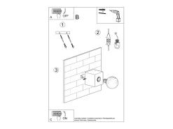 Sollux Lighting Aplique Para Pared-Lámparas de pared Zxina industrial de concreto - 1 fuentes luminosas 4000K - L.10 x A.10 cm - Gris