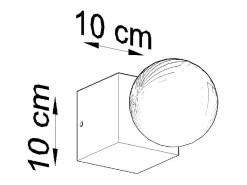 Sollux Lighting Lámparas de pared Zxina industrial de concreto - 1 fuentes luminosas 3000K - L.10 x A.10 cm - Gris Best