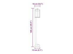 Sale Helloshop26 Lámparas de pie de exterior 3 piezas 100 cm acero inoxidable negro 02_0042544 Gris
