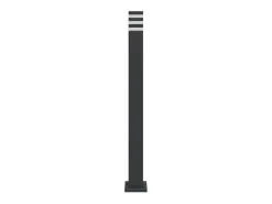 Helloshop26 Lámparas de pie de exterior con enchufe 3 piezas 110 cm aluminio 02_0042569 Negro