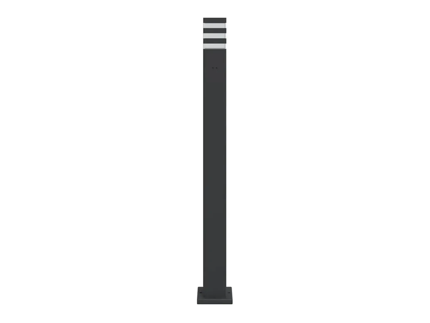 Helloshop26 Lámparas de pie de exterior con enchufe 3 piezas 110 cm aluminio 02_0042569 Negro