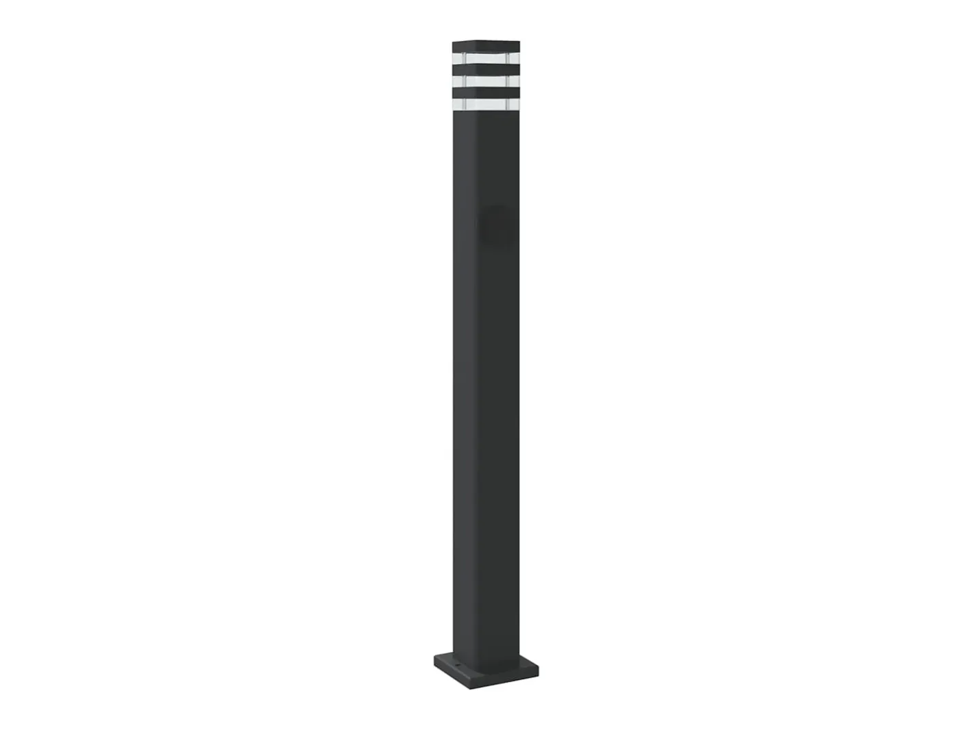Helloshop26 Lámparas de pie de exterior con enchufe 3 piezas 110 cm aluminio 02_0042569 Negro