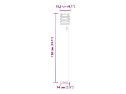 Sale Helloshop26 Lámparas de pie para exterior con sensores 3 piezas acero inoxidable color plata 02_0042567 Gris