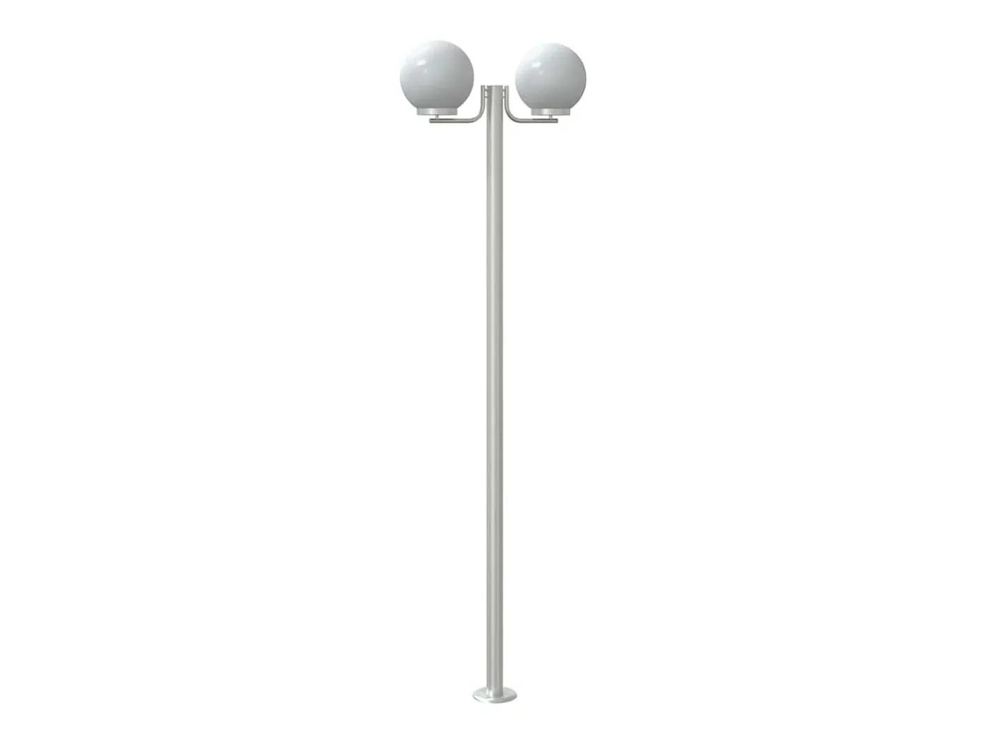 Helloshop26 Lámparas de pie para exterior de 3 piezas color plata 215 cm acero inoxidable Plata 02_0042558 Gris Online