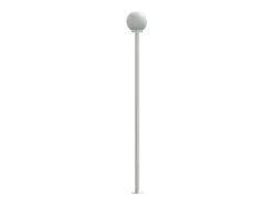 Helloshop26 Lámparas de pie para exterior de 3 piezas color plata 215 cm acero inoxidable Plata 02_0042558 Gris Online