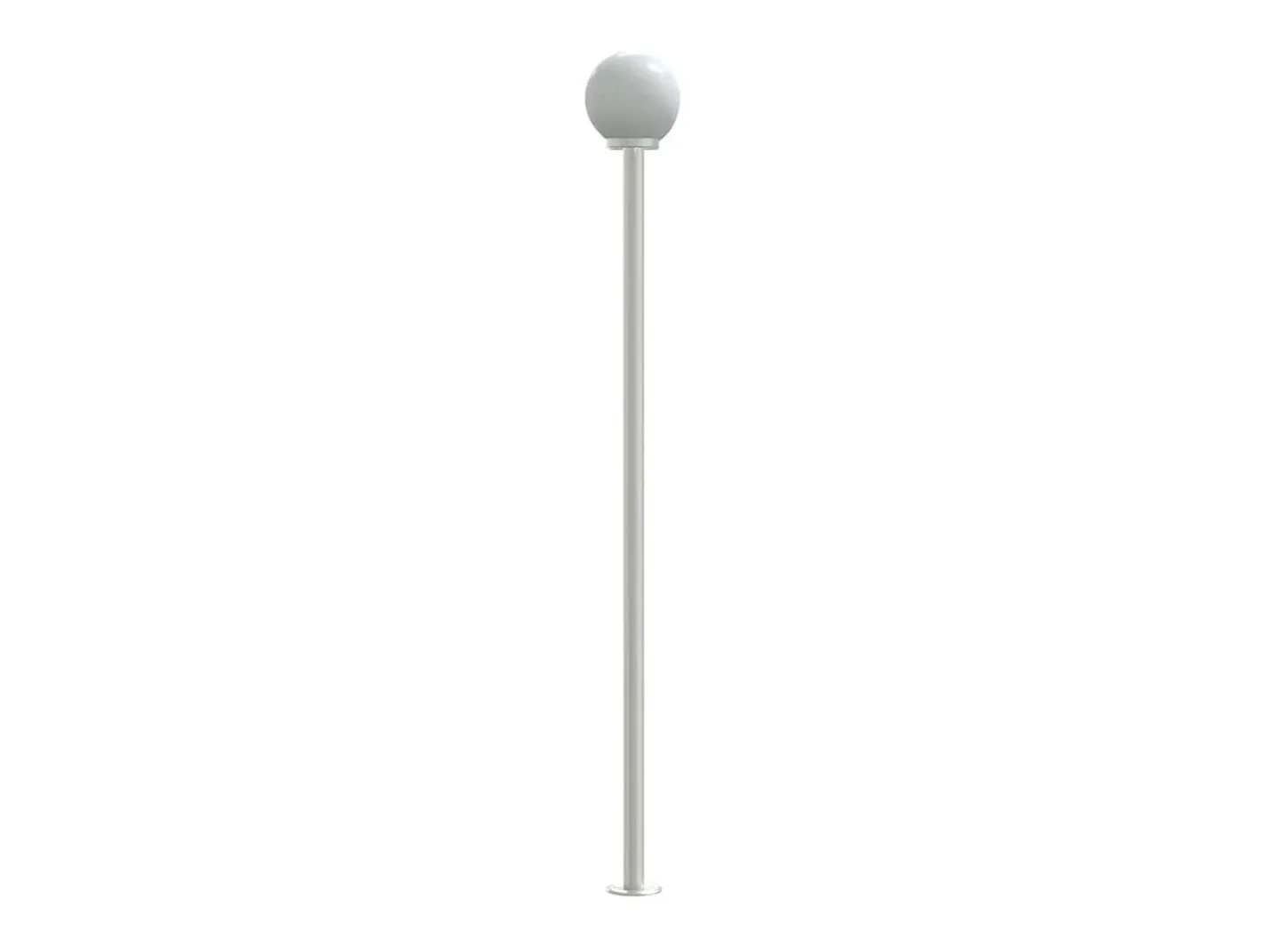 Helloshop26 Lámparas de pie para exterior de 3 piezas color plata 215 cm acero inoxidable Plata 02_0042558 Gris Online