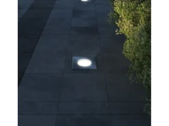 Iluminación Exterior-Lámparas de suelo de jardín cuadradas 3 unidades ES243467 Negro