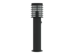 Discount Lámparas de suelo exterior con sensor 3 uds acero 60 cm ES634767 Negro